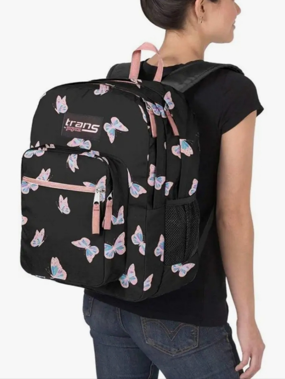 TRANS by Jansport Butterfly Print Backpack back